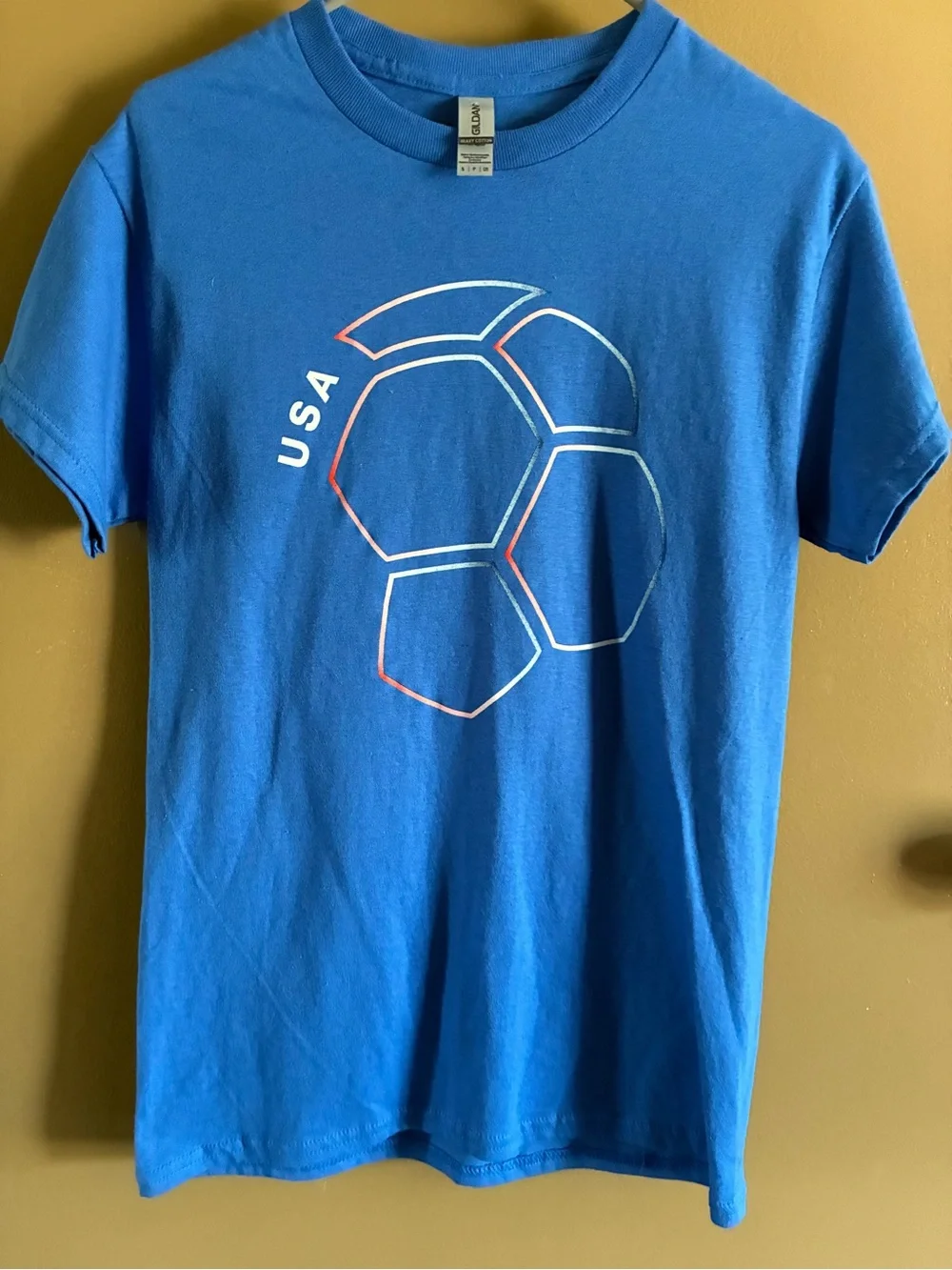 Bright Blue USA Soccer Graphic Short Sleeve Tee